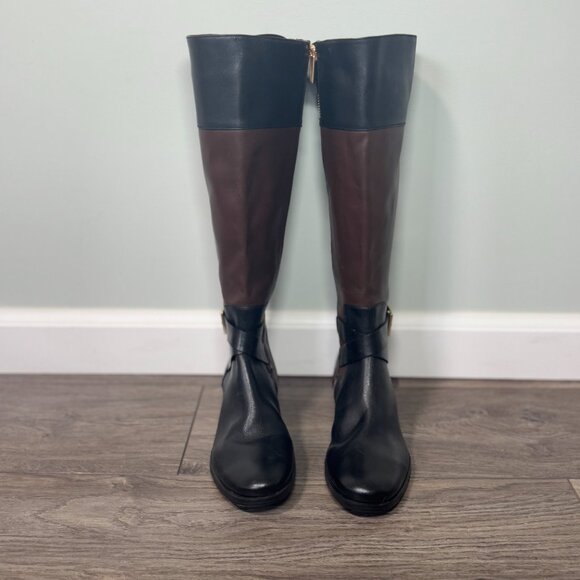 Tall brown and black Michael Kors Women's boots size 6 - Picture 2 of 7